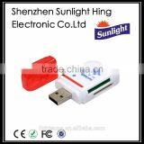 Hot Selling Micro Card Reader, 4 in 1 USB 2.0 Card Reader