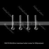 High Precesion Hex Button Stainless Steel Customize Screw Price thumbnail-2