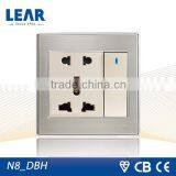 N8 Series Wall Switch 1 Gang Switched 5 Pin Universal Socket
