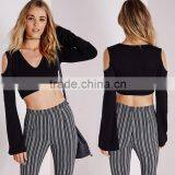 JPSKIRT1508850 Elegant Summer Ladies Long Sleeve Sexy Short T-Shirt thumbnail-1