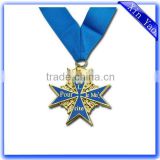 Promotional military design enamel custom shaped metal medal