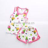Wholesale Types of Cartoon Printed Comfort Summer Wear Children Tank Top Shorts Sets, Kids Clothes Set thumbnail-4