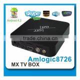 Android Dvb-t2 tv Box Amlogic 8726-mx 1G 8G Android 4.2 OS Dual Core tv Box thumbnail-2