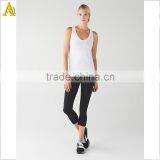 Wholesale Sportwear Suit , White Tank Top and Black Yoga Pants thumbnail-1