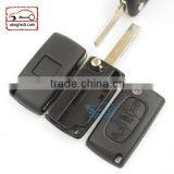 High Quatity Citroen Romote Flip Key Shell 3 Button 307 Blank With Battery Place 0536 Citroen Key Case