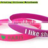 Custom Logo Cheap Silicone Thin Silicone Bracelet