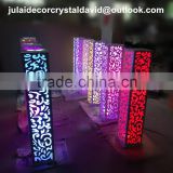for stage decoraHigh quality crystal wedding lighted mandaps /wedding crystal columns mandap/pillar for wedding stage decoration
