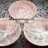 Rose Quartz Gemstone Bowls thumbnail-1