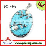 guangzhou jewelry manufacturer turqoise gemstone pendants