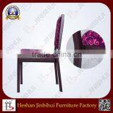 Purple Low Back Imitated Wood Restaurant Chair thumbnail-2