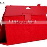 Quality Lychee Texure PU Leather Case With Flip Stand For MICROSOFT SURFACE PRO 3 BUSINESS PROTECTIVE CASE