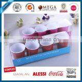 Reusable Two Tone Melamine Cups, 2 Ounce, Set of 4,travel Mug thumbnail-1