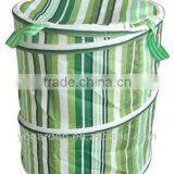 Canvas Pop up Storage Bag With Zipper Cover