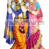 Lord Radha Krishna on Lotus Hindu God thumbnail-1