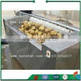Sanshon MXJ-10G Fruit and Vegetable Brush washing and Peeling Machine Food Processing Machine