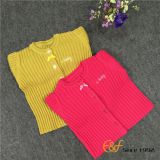 Convex ribs Knitted Sweater for Girls