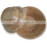 High Quality Best Selling Eco Friendly Natural Rubberwood Bowl From Viet Nam thumbnail-1
