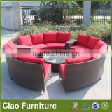 outdoor furniture fabric outdoor half round sofa set