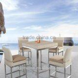 Outdoor Aluminum Rattan Wicker Bistro Garden Bar Stool thumbnail-1