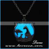 Dark Luminous Necklaces Silver Color Chain Pendant Lighting thumbnail-4