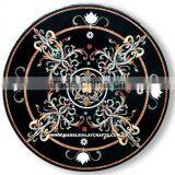 Geometric Design Marble Inlay Table Top Mosaic Style thumbnail-1