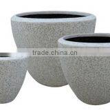 Sandstone Round Flower Pot With Glass Pieces Garden Pots thumbnail-3