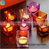 Sprayed Squre Glass Decor Wedding Table Decorations thumbnail-1