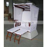 White Modern Rattan Beach Basket in Outdoor thumbnail-1