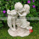 Resin Boy and Girl Statue for Garden Decoration thumbnail-1