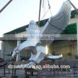 Mirror Finish Outdoor Bird Sculpture in Stainless Steel Material thumbnail-2