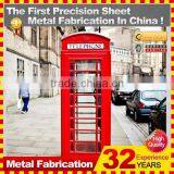 Antique Red Public Telephone Booth for Sale thumbnail-1