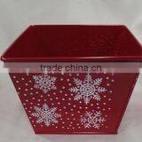 Square Wash White Plant Zinc Pot thumbnail-1