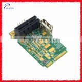 Mini PCI-E to PCI-E 1X adapter board converter PCI-E Express 1X Extension Cord Adapter Card with USB Riser Card