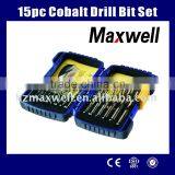 15pc Cobalt Drill Bit Set thumbnail-1