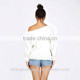 Long Sleeve Sweatshirts For Women Wholesale Women Off Shoulder Sweatshirt thumbnail-3