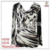 Apparel Knitted Garment High Fashion Neck Design Ladies Office Blouses thumbnail-1