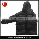 Outdoor Coats Padding Jackets With Hood Men Winter Padded Snowker PVC Jackets thumbnail-1