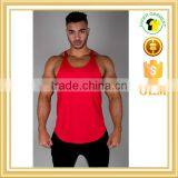 Mens Low Cut Stringer Singlets Vest With a Scooped & Lengthened Body
