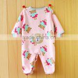 Newborn Baby Spring and Autumn Fleece Long-sleeved Harness Jumpsuit Pure Cotton Clothes thumbnail-3
