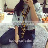 Fashion Ladies Scarves Colorful Printing Emulation Silk Tie Scarf for Women Bufandas Mujer 2016 thumbnail-6