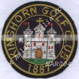 Hand Embroidery Badge,Bullion Wire Crest Embroidered Badge, thumbnail-1