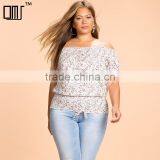 Allover 7xl Plus Size Fat Women's Clothing off Shoulder Floral Blouse thumbnail-1
