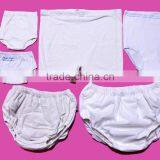 50% Polyester & 50% Cotton (1x1 Rib) Short Pants (White Bleached) thumbnail-1