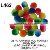 L462 25PC RAINBOW Pom Poms SET thumbnail-1