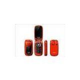 Red Dual SIM Flip Model Mobile Phones 950mAh With Loudspeaker