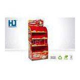 Red Cardboard Chocolate Beverage Display Stand / Racks , Coffee Display Stand
