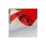 80 - 100GSM Red Velvet Flock Fabric For Package / Spunlace Flock Velvet Fabrics Materials