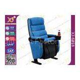 Plastic Shell Floor Mounting Theatre Chairs Music Hall Seating With PP Cup Holder thumbnail-1