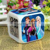 Hot Movie Frozen LED Alarm Clock Frozen Digital Clock 7 Colors Changing Alarm Clock