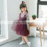 B22643A Autumn New Design Girl Cotton Stripe Sling Princess Dress thumbnail-2